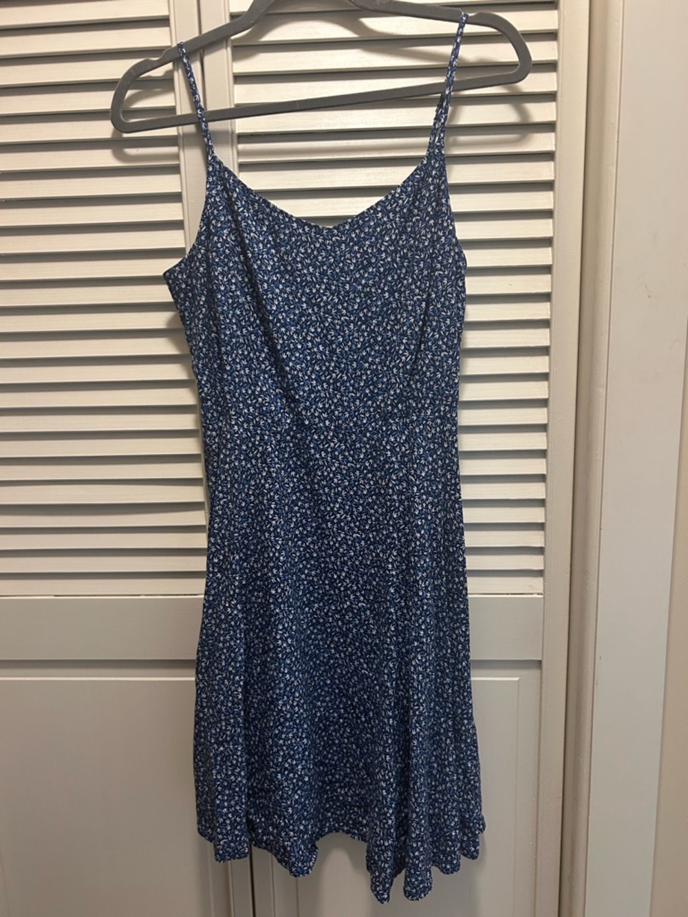 Old Navy Blue Floral Mini Slip Dress